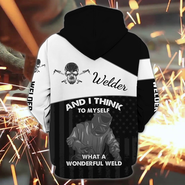 FUNSTUFFPRINT WELDER - Personalized Name   3D Hoodie and Zip Hoodie