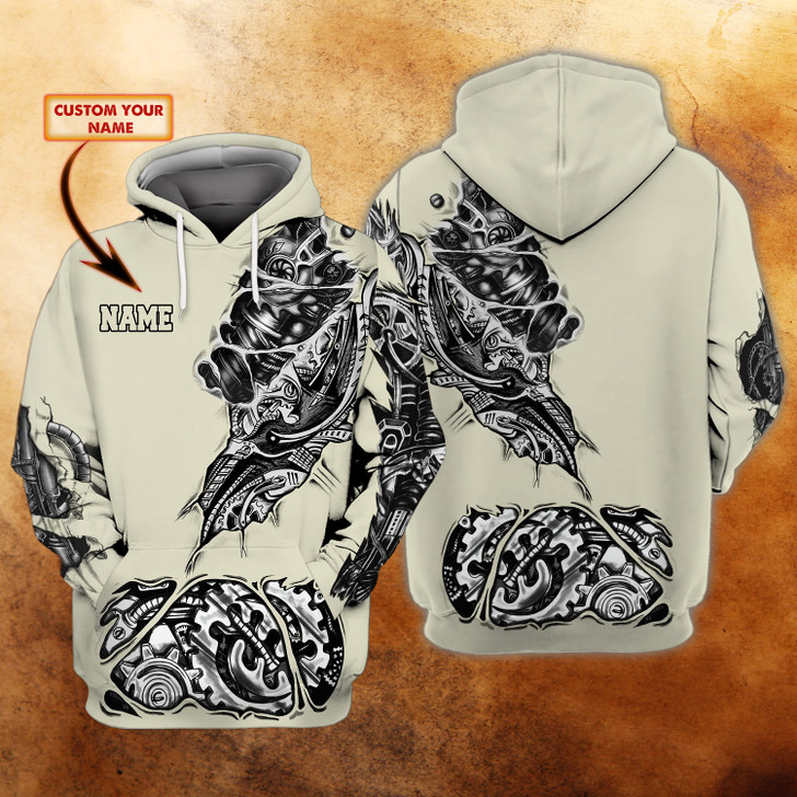 FUNSTUFFPRINT Mechanic - Personalized Name  - Dp98  3D Hoodie and Zip Hoodie