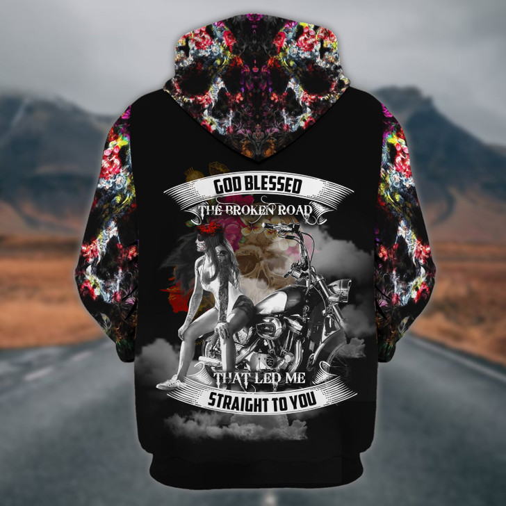 FUNSTUFFPRINT  God Bless The Broken Road - Personalized Name 3D Hoodie and Zip Hoodie