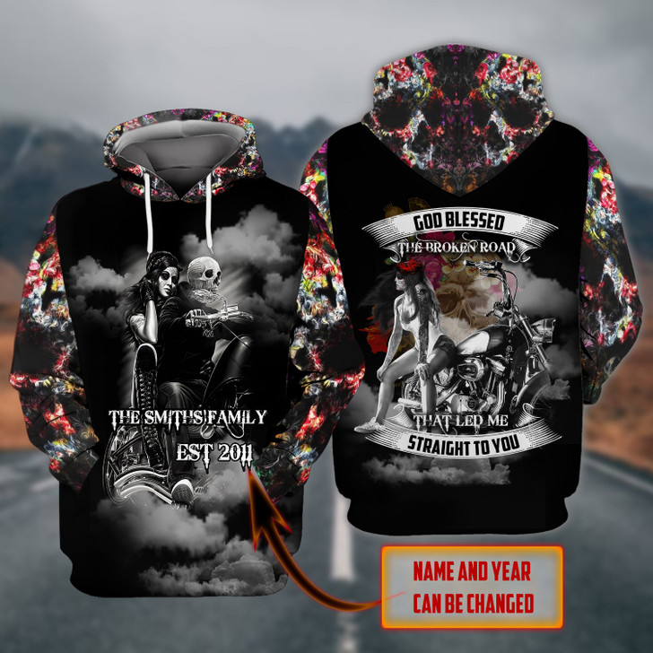 FUNSTUFFPRINT  God Bless The Broken Road - Personalized Name 3D Hoodie and Zip Hoodie