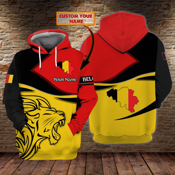 FUNSTUFFPRINT Belgium  - Personalized Name   3D Hoodie and Zip Hoodie