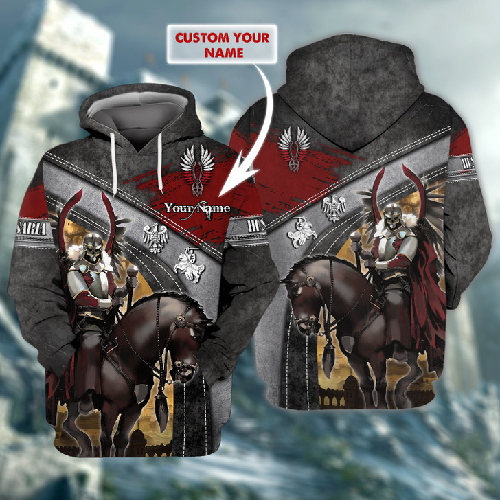 FUNSTUFFPRINT Husaria 01 - Personalized Name   3D Hoodie and Zip Hoodie