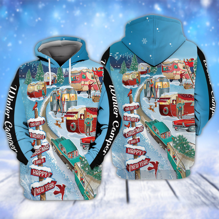 FUNSTUFFPRINT Winter Camper - Dp98  3D Hoodie and Zip Hoodie