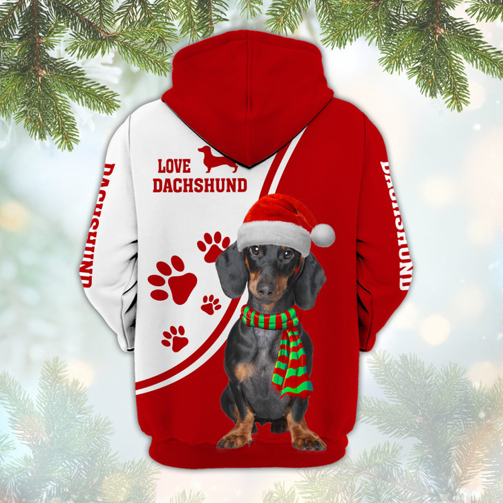 FUNSTUFFPRINT Kisses Fix EveryThing Dachshund - Personalized Name3D Hoodie and Zip Hoodie