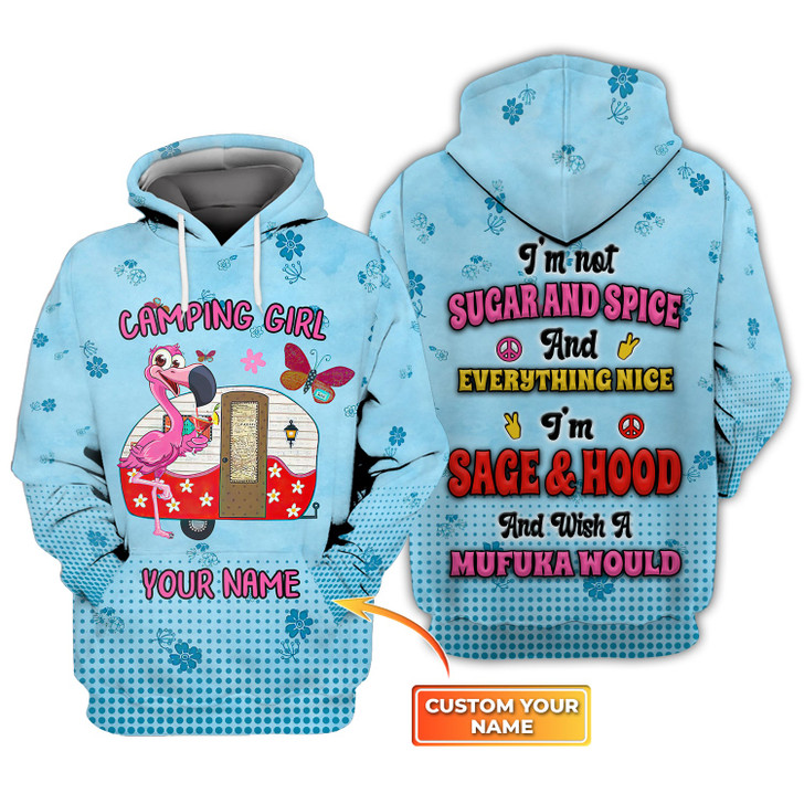 FUNSTUFFPRINT Cusstom Camping Girl  3D Hoodie and Zip Hoodie
