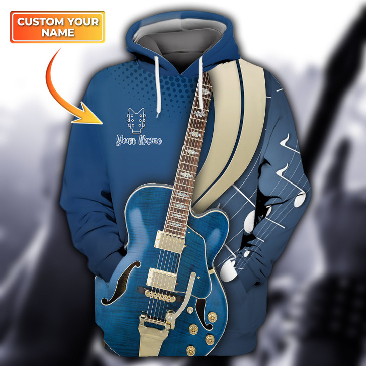 FUNSTUFFPRINT Guitar - Personalized Name  3D Hoodie and Zip Hoodie