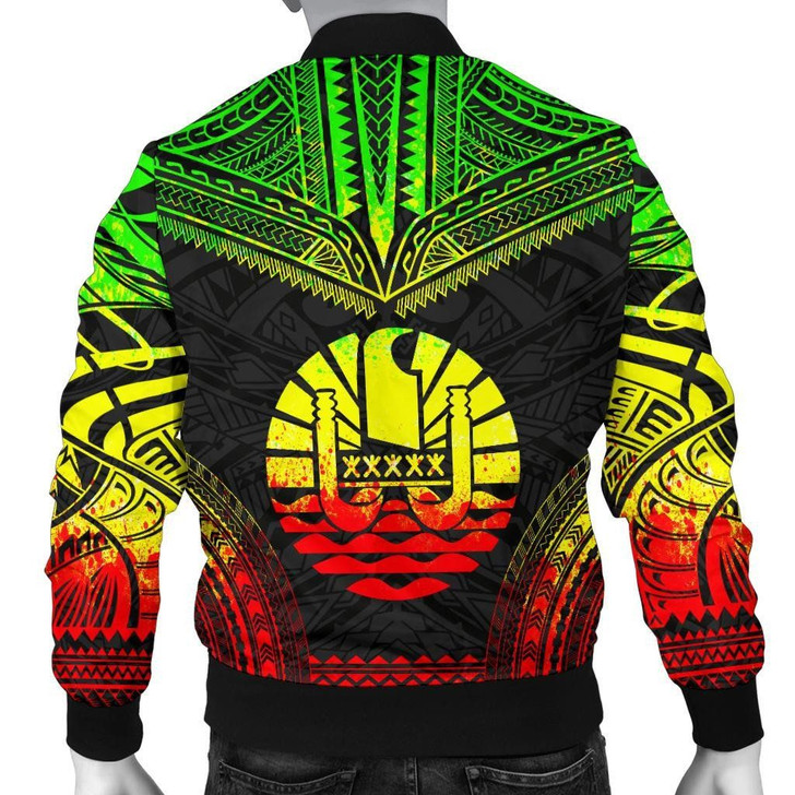 FUNSTUFFPRINTINT French Polynesia Polynesian Chief Men’s Bomber Jacket – Reggae Version 3D Bomber Jacket