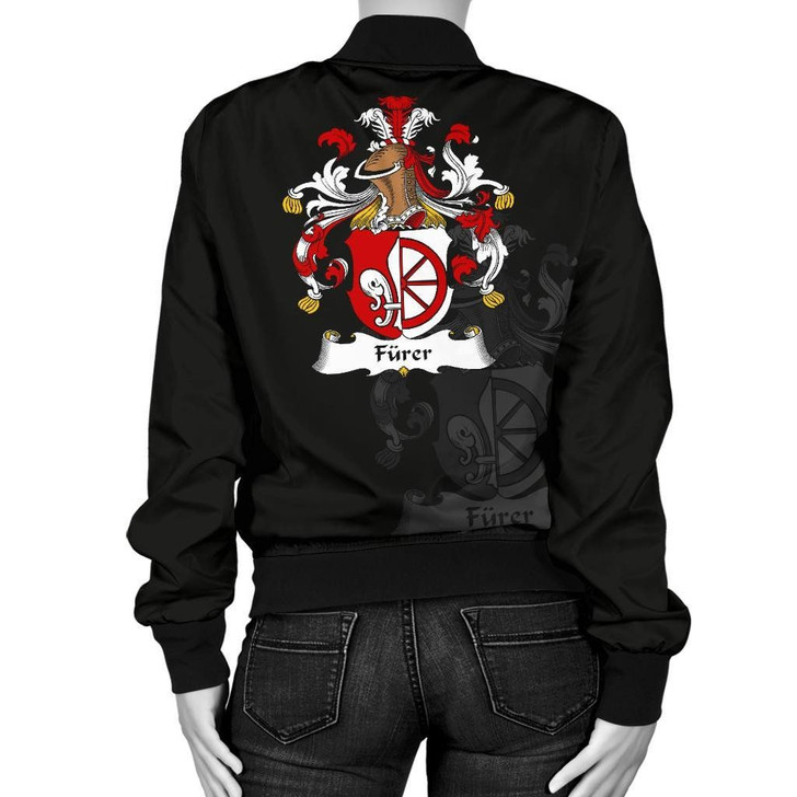 FUNSTUFFPRINTINT Furer Germany Men’s Bomber Jacket – German Family Crest A7  3D Bomber Jacket