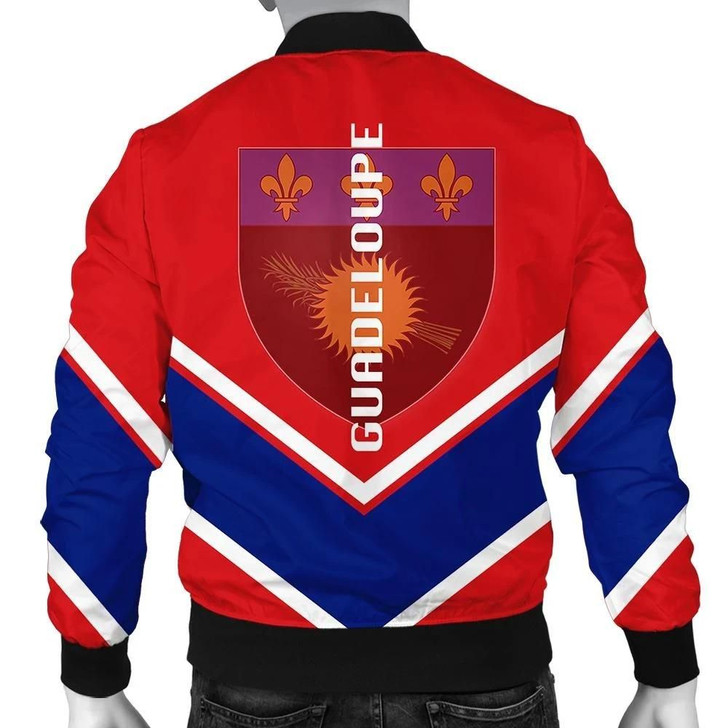 FUNSTUFFPRINTINT Guadeloupe Coat Of Arms Men Bomber Jacket Lucian Style J5W 3D Bomber Jacket