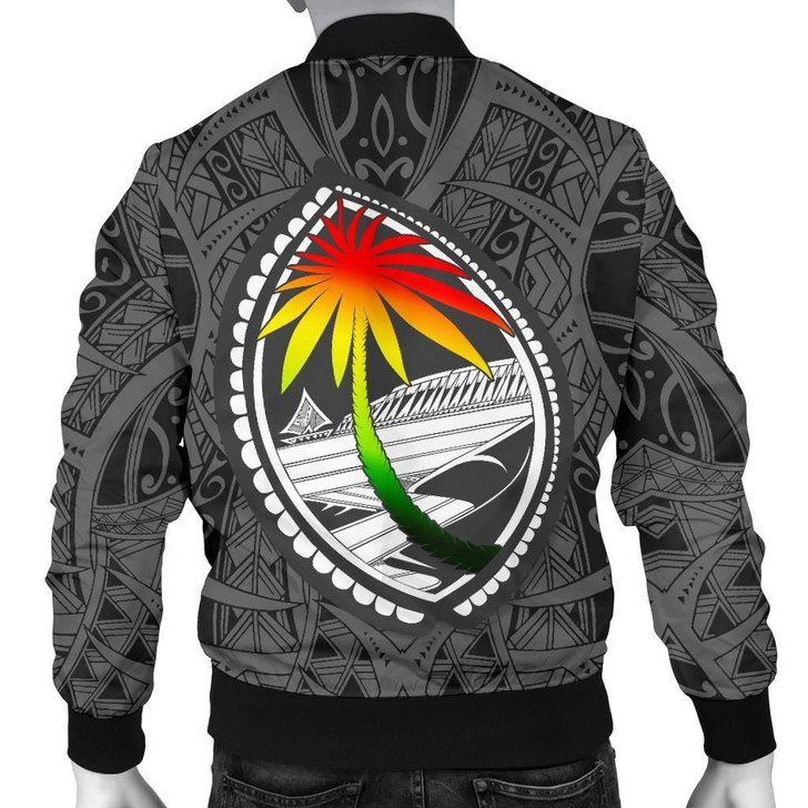 FUNSTUFFPRINTINT Guam Men’s Bomber Jacket – Polynesian Turtle Style 3D Bomber Jacket
