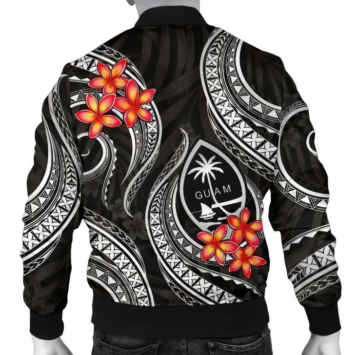 FUNSTUFFPRINTINT Guam Polynesian Men Bomber Jacket – Black Plumeria  3D Bomber Jacket
