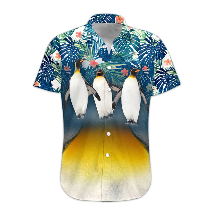 3D Penguin Hawaii Shirt, Mens Hawaiian Aloha Beach Shirt, Hawaiian Shirts for Men