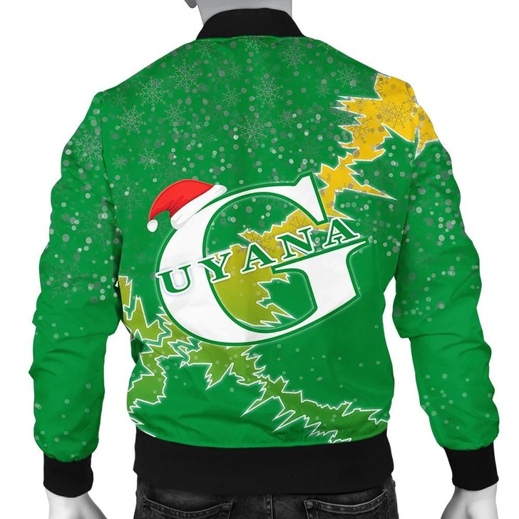 FUNSTUFFPRINTINT Guyana Christmas Coat Of Arms Men Bomber Jacket X Style J78 3D Bomber Jacket