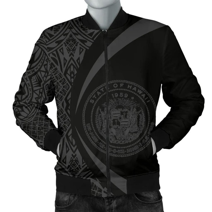 FUNSTUFFPRINTINT Hawaii Coat Of Arm Polynesian Men’s Bomber Jacket – Circle Style 06 – AH – J1  3D Bomber Jacket