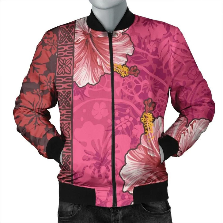 FUNSTUFFPRINTINT Hawaii Hibiscus Pattern Bomber Jacket – AH – J4R 3D Bomber Jacket