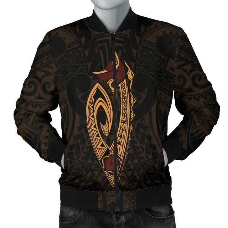 FUNSTUFFPRINTINT Hawaii Kakau Makau Fish Hook Kanaka Map Men’s Bomber Jacket Polynesian – AH – J6  3D Bomber Jacket