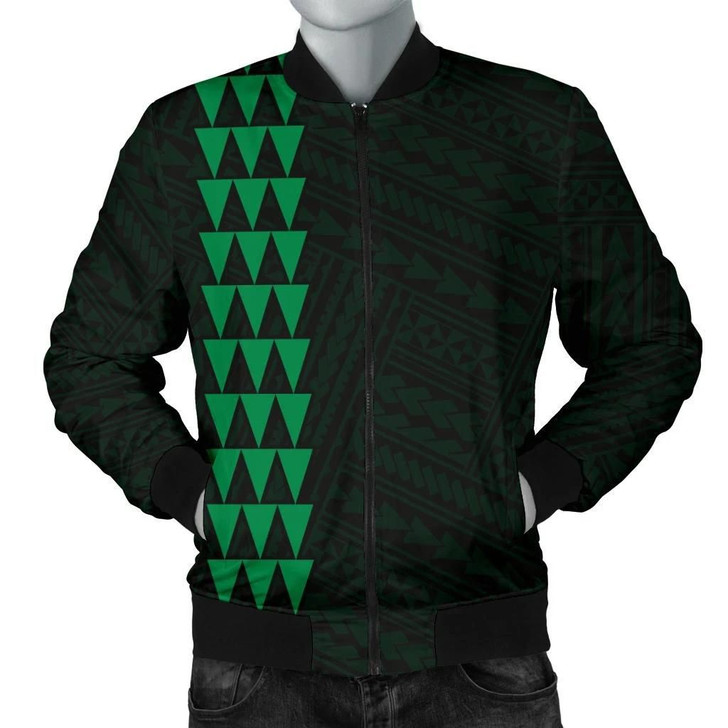 FUNSTUFFPRINTINT Hawaii Kakau Polynesian Coat Of Arms Personalized Men’s Bomber Jacket – Green – AH – J6  3D Bomber Jacket