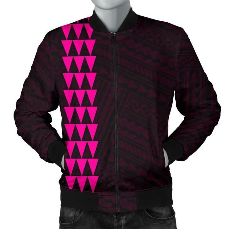 FUNSTUFFPRINTINT Hawaii Kakau Polynesian Three Turtles Map Men’s Bomber Jacket – Pink – AH – J6 3D Bomber Jacket
