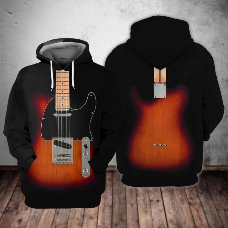 FUNSTUFFPRINT Electric Guitar   3D Hoodie and Zip Hoodie