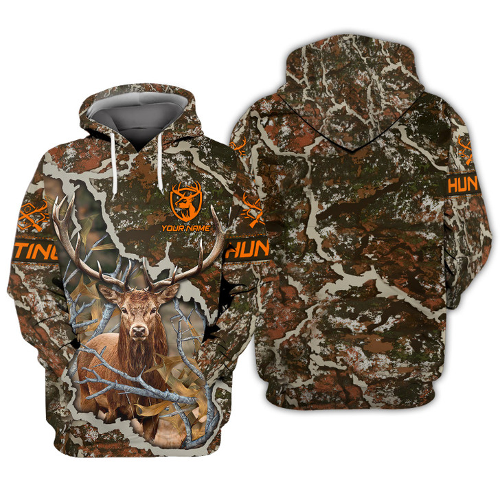 FUNSTUFFPRINT  Hunting Personalized Name 3D Hoodie Deer Hunter Shirt 3D Hoodie and Zip Hoodie