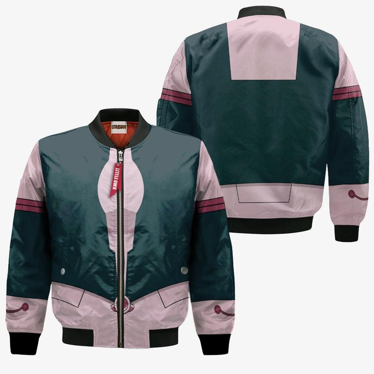 FUNSTUFFPRINTINT Ochako Uraraka Bomber Jacket Custom My Hero Academia Cosplay Costumes 3D Bomber Jacket