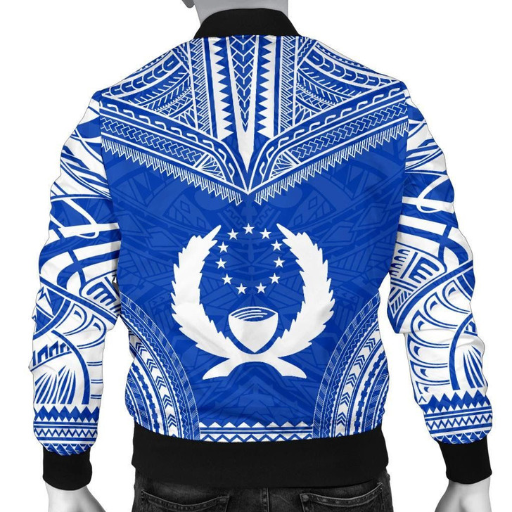 FUNSTUFFPRINTINT Pohnpei Flag Polynesian Chief Men’s Bomber Jacket – Bn10 3D Bomber Jacket