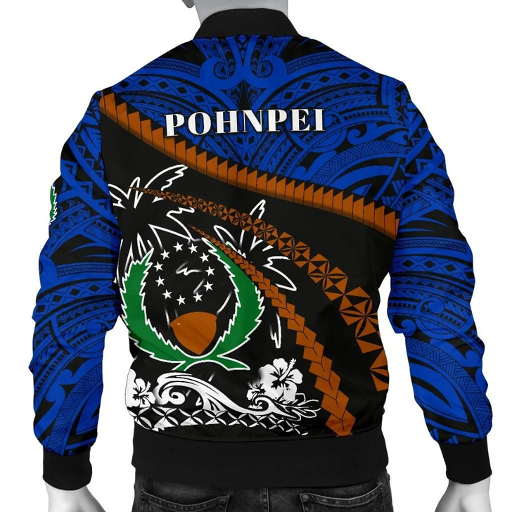 FUNSTUFFPRINTINT Pohnpei Men Bomber Jacket – Road to Hometown K8 3D Bomber Jacket