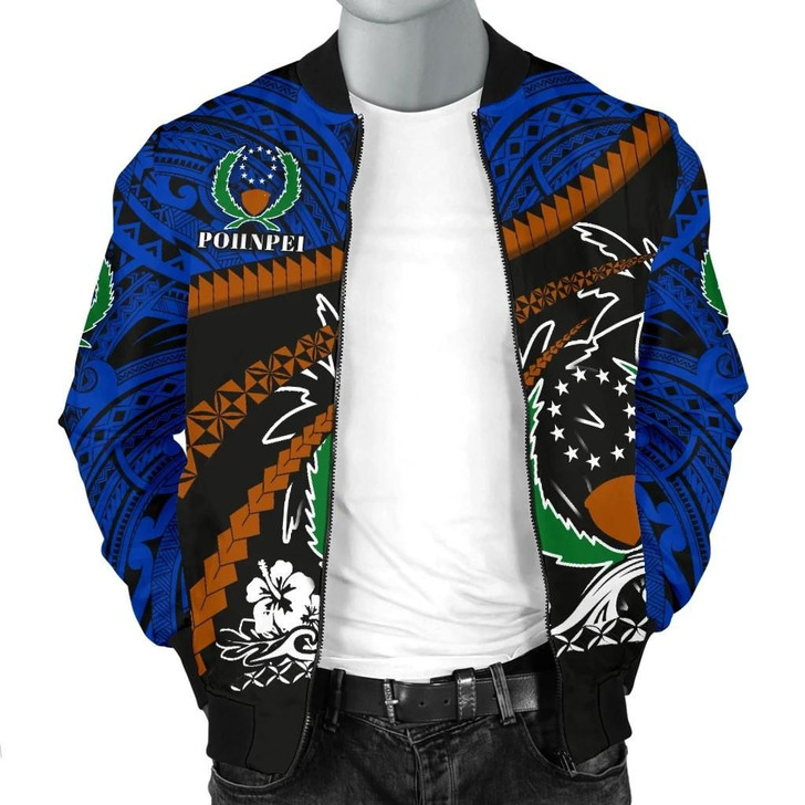 FUNSTUFFPRINTINT Pohnpei Men Bomber Jacket – Road to Hometown K8 3D Bomber Jacket