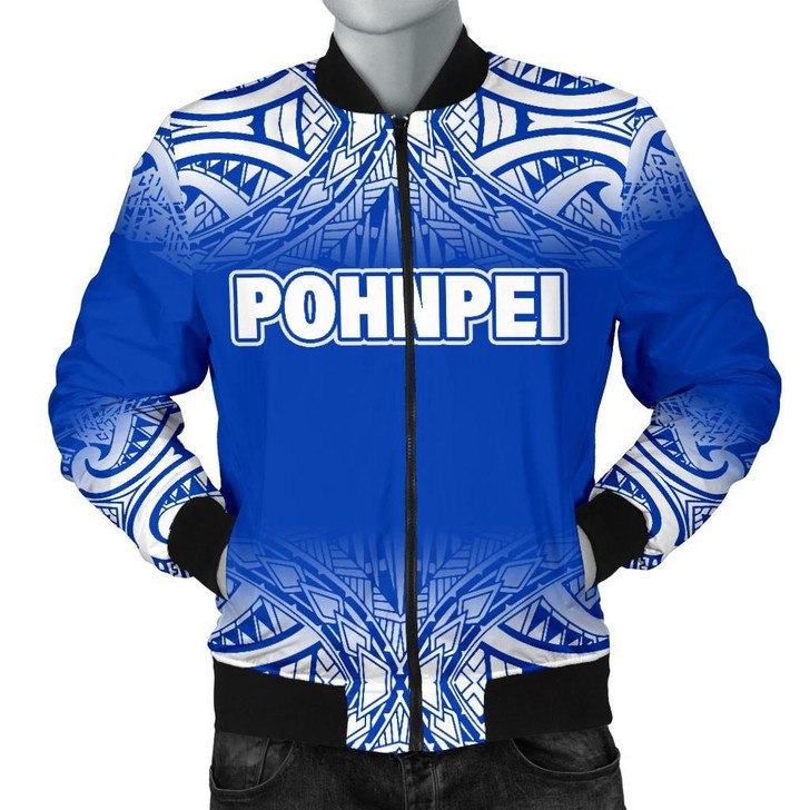 FUNSTUFFPRINTINT Pohnpei Men’s Bomber Jacket – Fog Blue Style – BN09 3D Bomber Jacket
