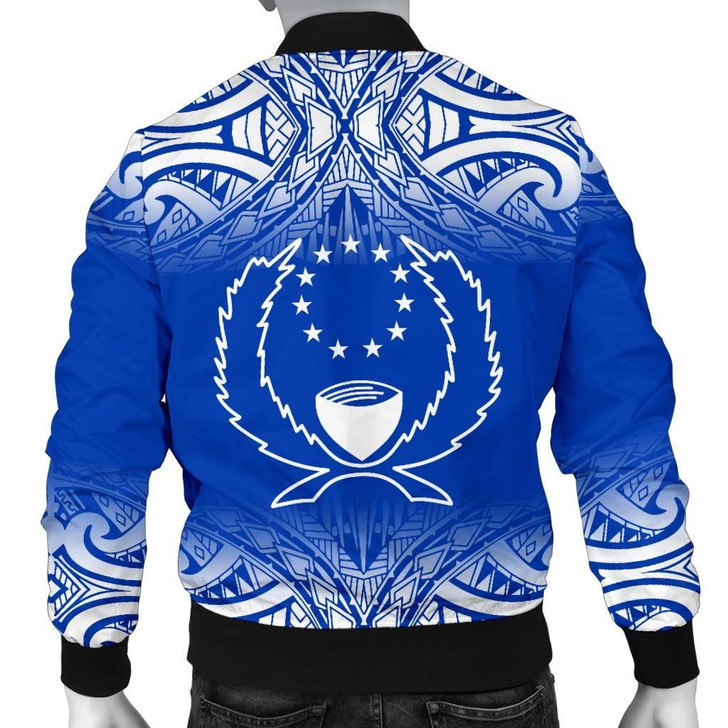 FUNSTUFFPRINTINT Pohnpei Men’s Bomber Jacket – Fog Blue Style – BN09 3D Bomber Jacket
