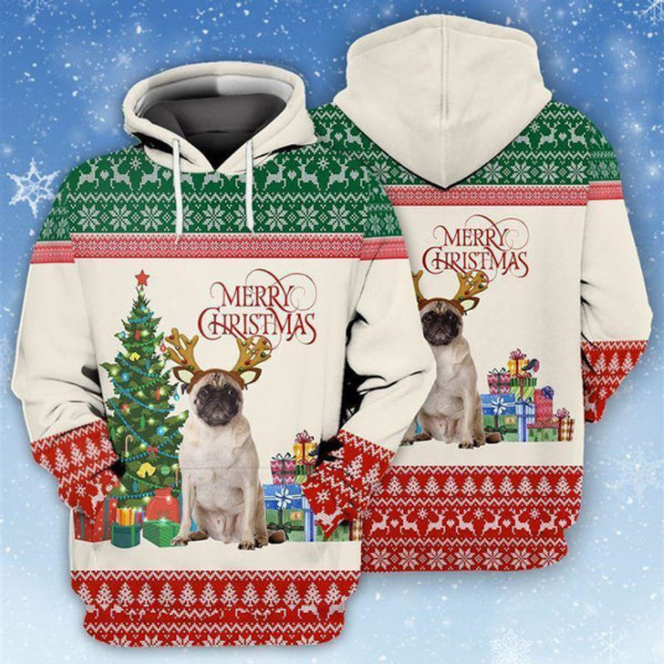 FUNSTUFFPRINT 3D Merry Christmas 9 All Over 3D Hoodie and Zip Hoodie