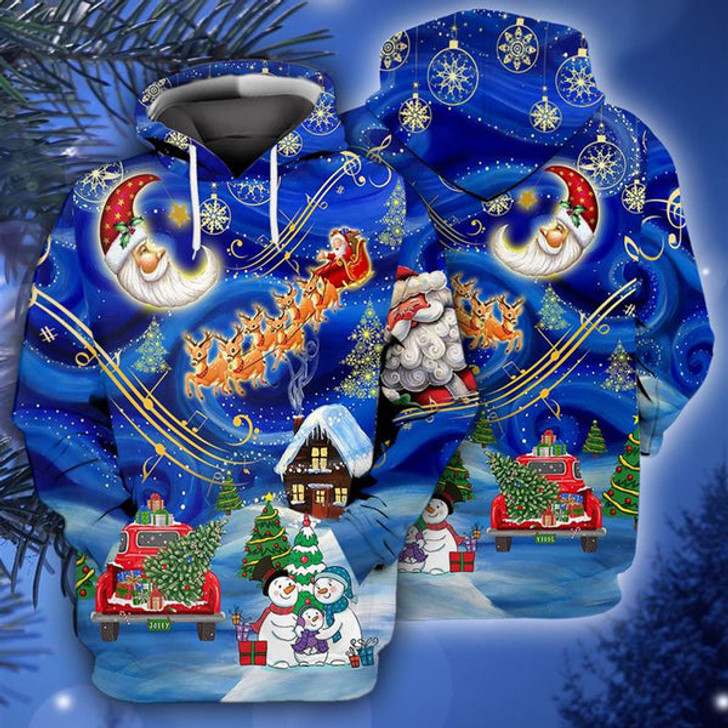 FUNSTUFFPRINT 3D Merry Christmas 1 All Over 3D Hoodie and Zip Hoodie