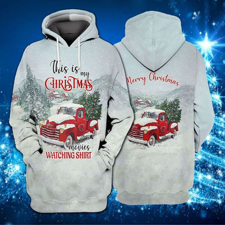 FUNSTUFFPRINT 3D Christmas Movies All Over 3D Hoodie and Zip Hoodie