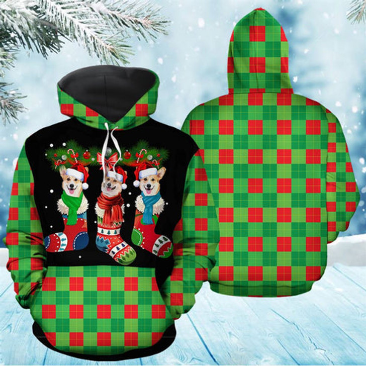 FUNSTUFFPRINT 3D Pembroke Welsh Corgi Socks All Over 3D Hoodie and Zip Hoodie
