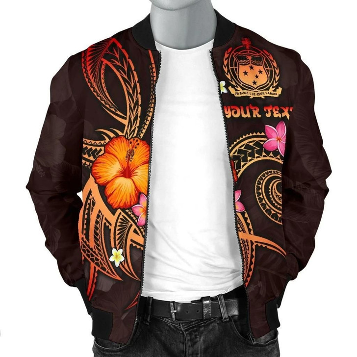 FUNSTUFFPRINTINT Polynesian Hawaii Personalised Men’s Bomber Jacket – Legend of Samoa (Red) – BN15  3D Bomber Jacket