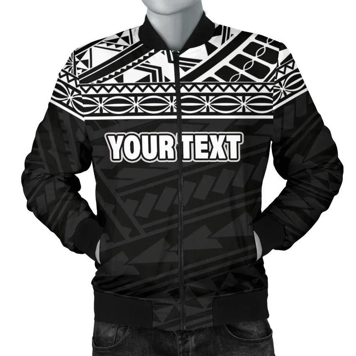 FUNSTUFFPRINTINT Polynesian Men’s Bomber Jacket – Custom Black Style – BN09 3D Bomber Jacket