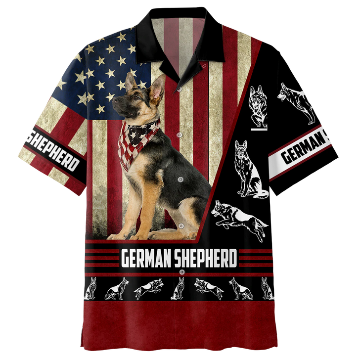 German shepherd american hawaiian shirt, Summer Gift for Dog lovers