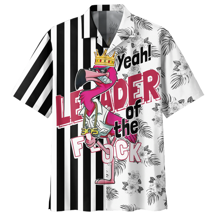 Summer Flammingo beach hippie Hawaiian shirt