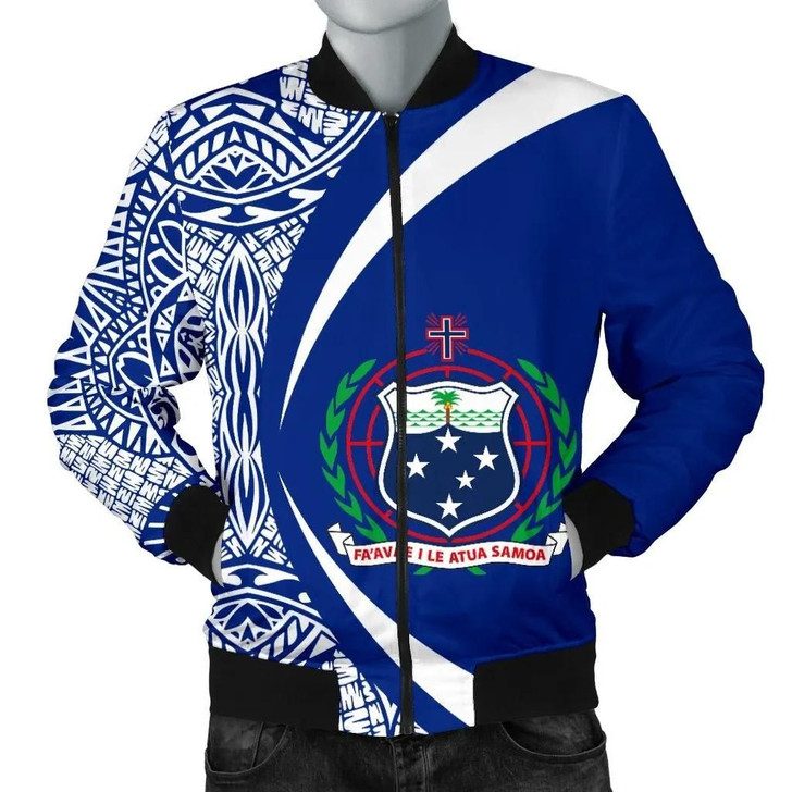 FUNSTUFFPRINTINT  Samoa Polynesian Men’s Bomber Jacket – Circle Style J1 3D Bomber Jacket
