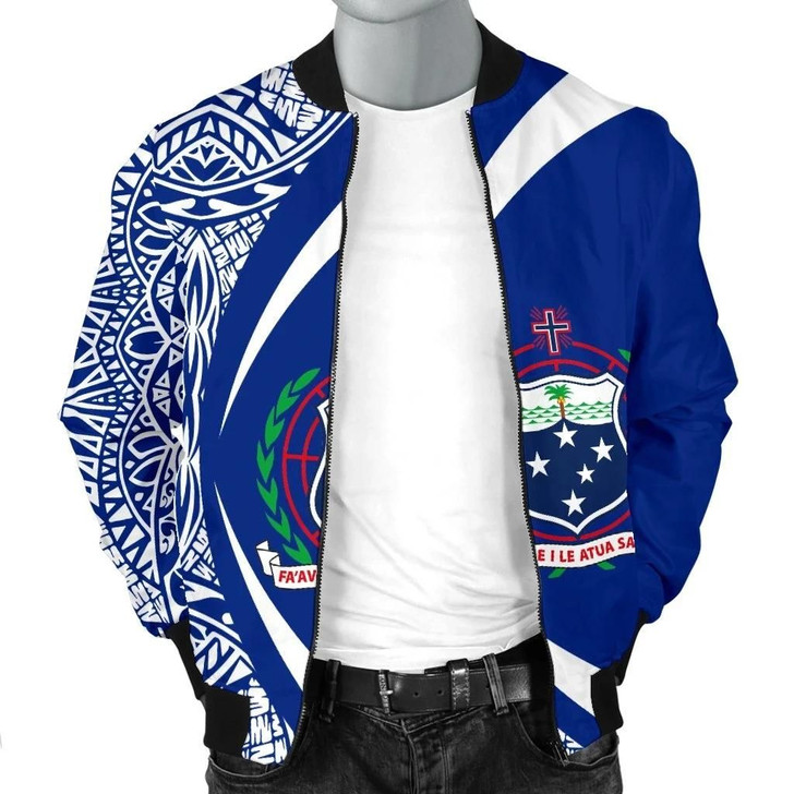 FUNSTUFFPRINTINT  Samoa Polynesian Men’s Bomber Jacket – Circle Style J1 3D Bomber Jacket
