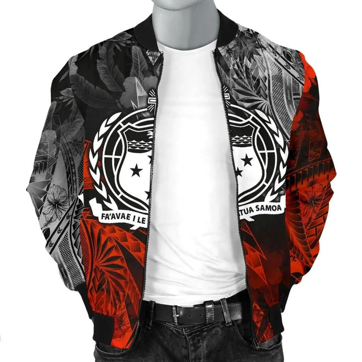 FUNSTUFFPRINTINT  Samoa Polynesian Men’s Bomber Jacket – Vintage Polynesian Style – BN15 3D Bomber Jacket