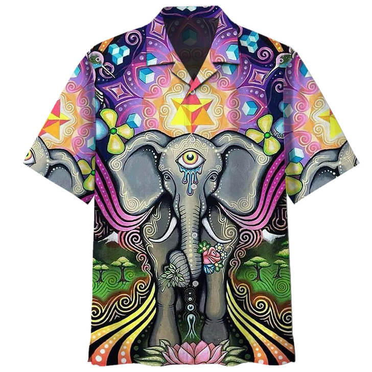 Trippy Colorful Dragonfly Psychedelic Hippie Hawaiian Shirt