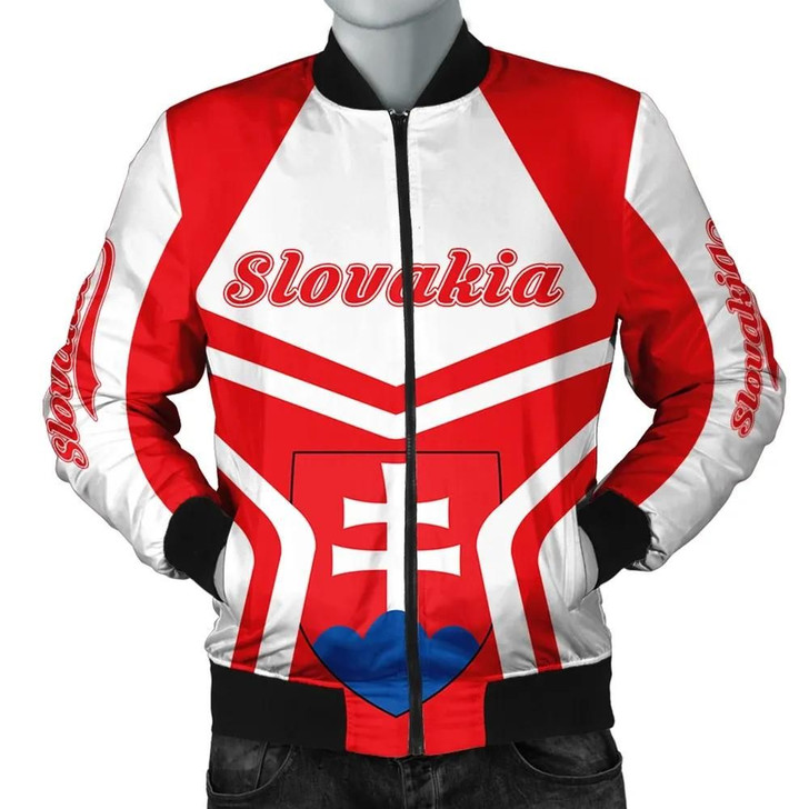 FUNSTUFFPRINTINT  Slovakia Coat Of Arms Men Bomber Jacket My Style J75 3D Bomber Jacket