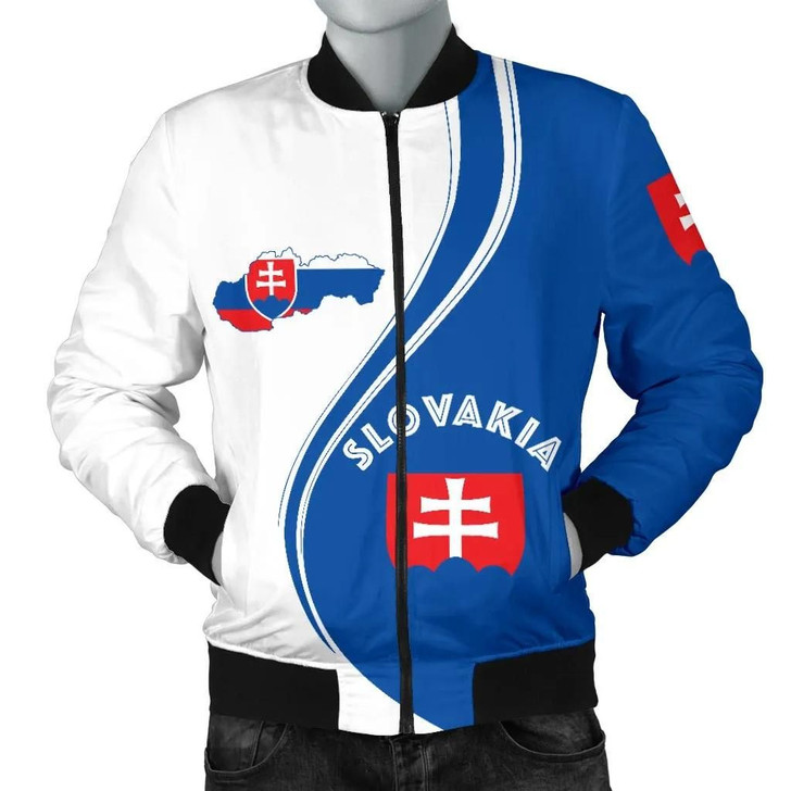 FUNSTUFFPRINTINT  Slovakia Men’s Bomber Jacket – Generation K7 3D Bomber Jacket
