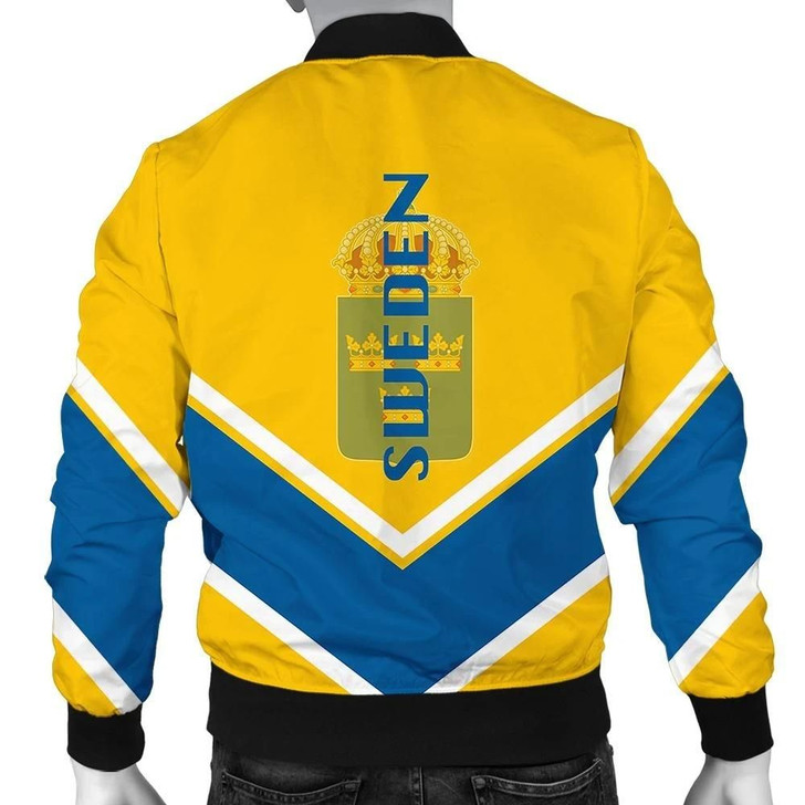 FUNSTUFFPRINTINT Sweden Coat Of Arms Men Bomber Jacket Lucian Style J5W 3D Bomber Jacket