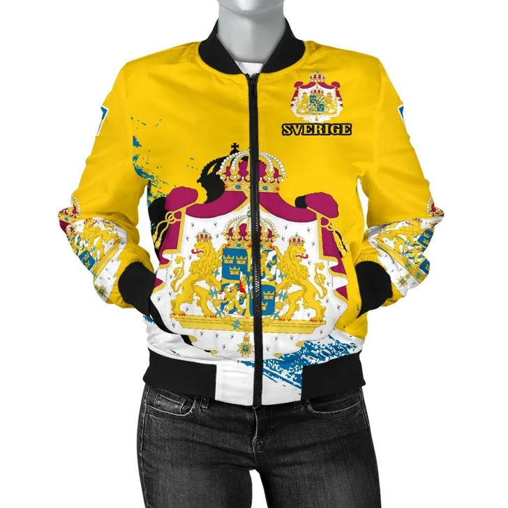 FUNSTUFFPRINTINT Sweden Special Women’s Bomber Jacket A5 3D Bomber Jacket
