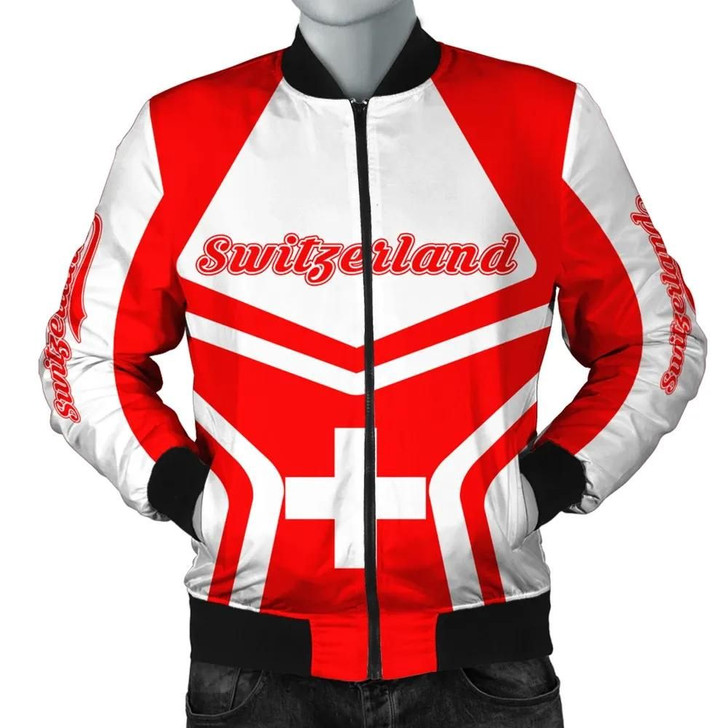 FUNSTUFFPRINTINT Switzerland Coat Of Arms Men Bomber Jacket My Style J75 3D Bomber Jacket