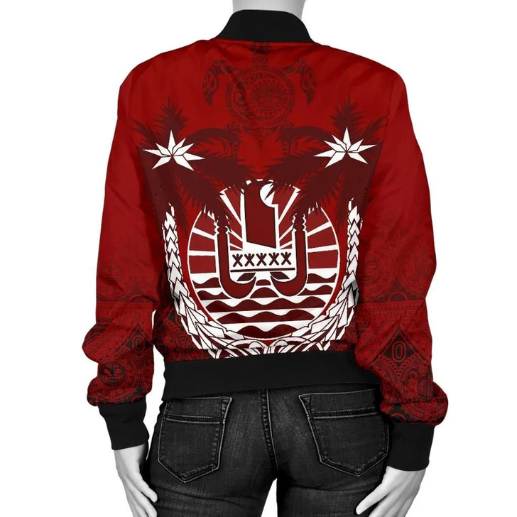 FUNSTUFFPRINTINT Tahiti Polynesian Coconut Women’s Bomber Jacket A02  3D Bomber Jacket