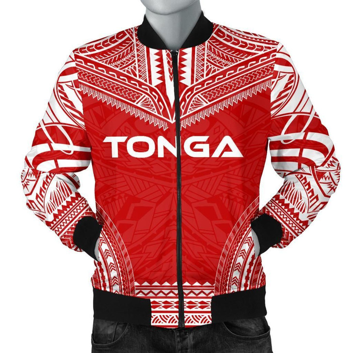 FUNSTUFFPRINTINT Tonga Flag Polynesian Chief Men’s Bomber Jacket – Bn10 3D Bomber Jacket