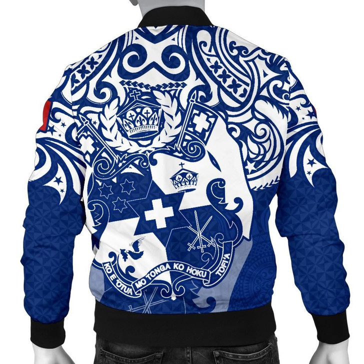 FUNSTUFFPRINTINT Tonga Polynesian Bomber Jacket (Men) – Tongan Pride (Bright Blue) – BN15  3D Bomber Jacket